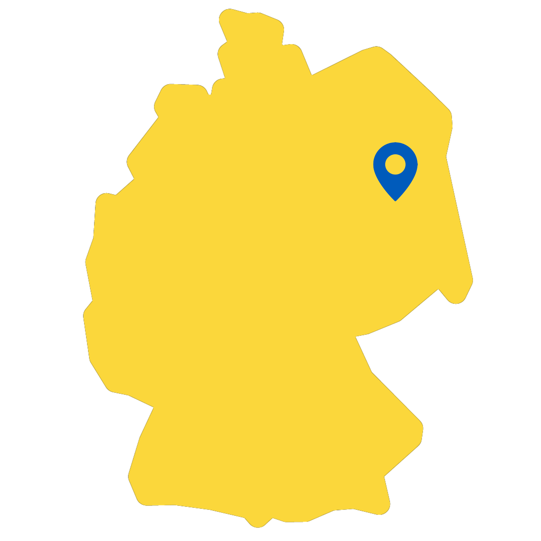 Berlin makiert auf Deutschland-Karte
