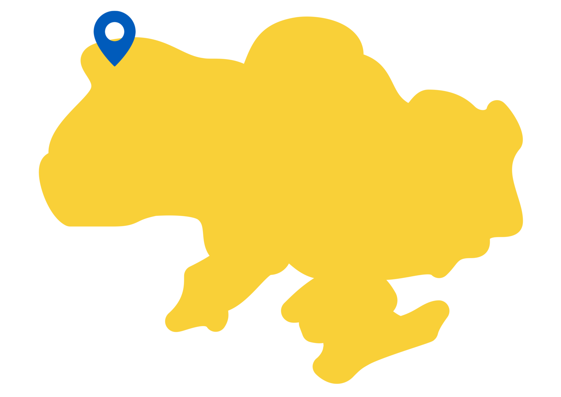 Wolhynien makiert auf Ukraine-Karte